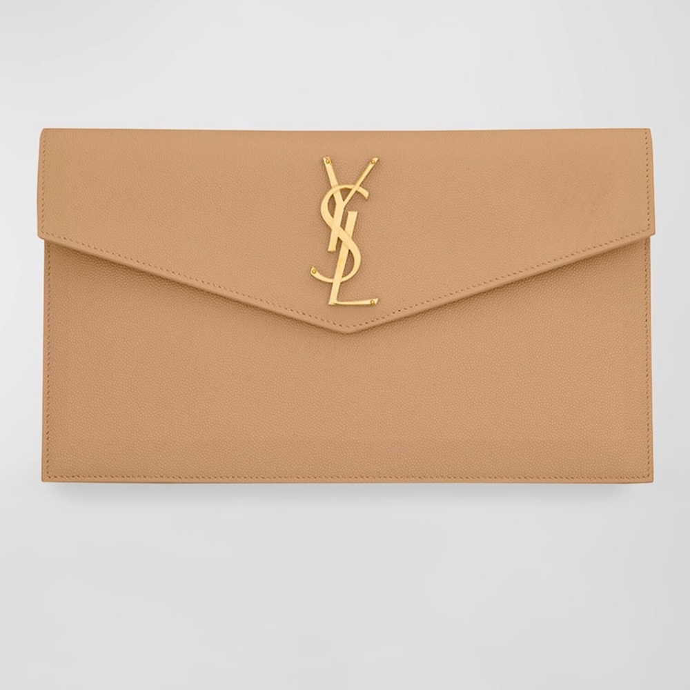 NIB YSL Medium Pouch in Grained Leather New